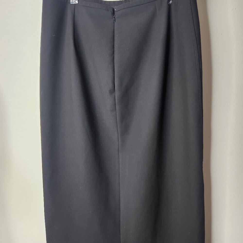 J Crew Pencil Midi Skirt Four Season Stretch Size 14 Black Carreman - Picture 5 of 9